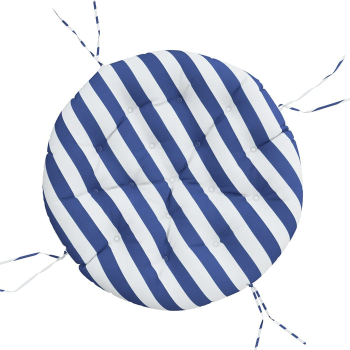 Pernă rotundă dungi albastre/albe, Ø100 x11 cm, textil Oxford - WALTI WALTI