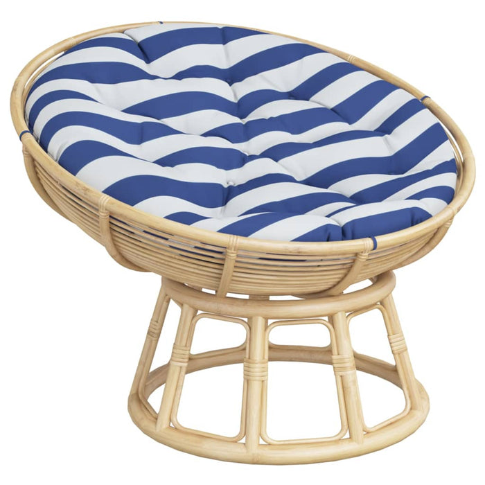 Pernă rotundă dungi albastre/albe, Ø100 x11 cm, textil Oxford - WALTI WALTI