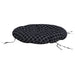 Pernă rotundă negru Ø 100x11 cm țesătură Oxford model carouri - WALTI WALTI