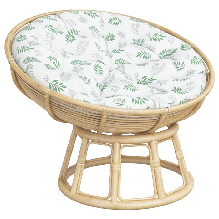 Pernă rotundă, model frunze, Ø 100 x 11 cm, țesătură Oxford - WALTI WALTI