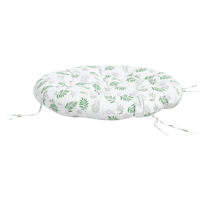Pernă rotundă, model frunze, Ø 100 x 11 cm, țesătură Oxford - WALTI WALTI