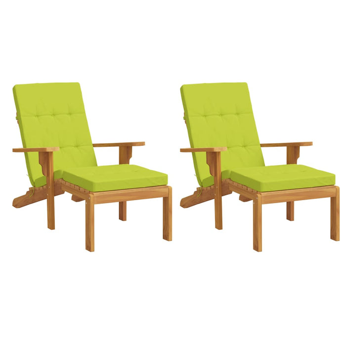 Perne scaun de terasă, 2 buc, verde deschis, țesătură Oxford WALTI