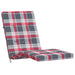 Perne scaun de terasă, 2 buc, roșu, carouri, textil Oxford - WALTI WALTI