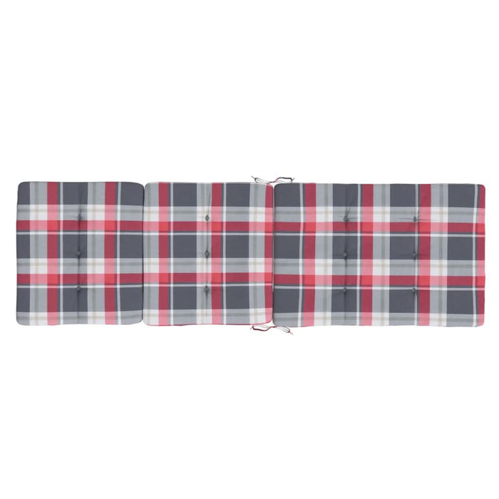 Perne scaun de terasă, 2 buc, roșu, carouri, textil Oxford - WALTI WALTI
