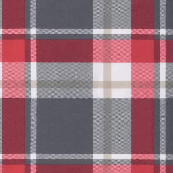 Perne scaun de terasă, 2 buc, roșu, carouri, textil Oxford - WALTI WALTI