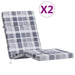 Perne scaun de terasă, 2 buc, gri, carouri, textil Oxford - WALTI WALTI