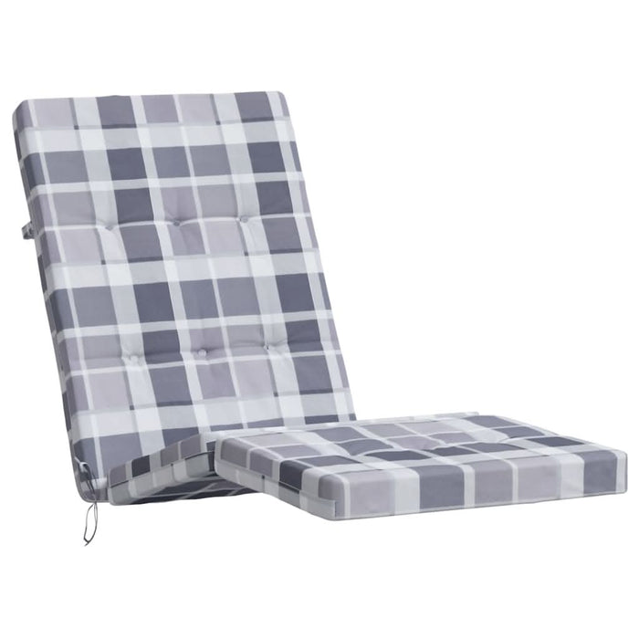 Perne scaun de terasă, 2 buc, gri, carouri, textil Oxford - WALTI WALTI
