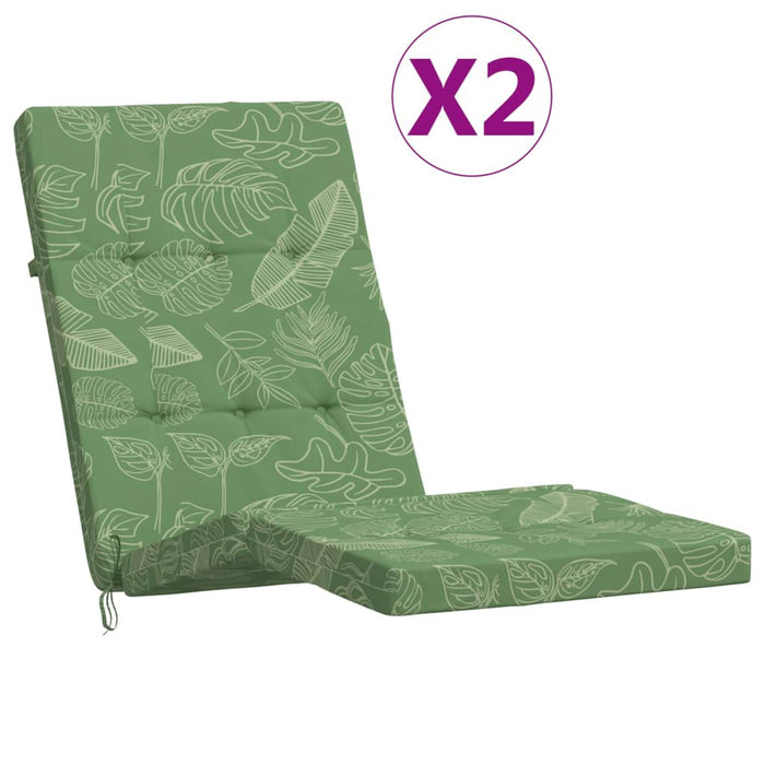 Perne scaun de terasă, 2 buc, model frunze, textil Oxford WALTI