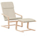 Scaun de relaxare cu taburet, crem, textil - WALTI WALTI