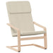 Scaun de relaxare cu taburet, crem, textil - WALTI WALTI