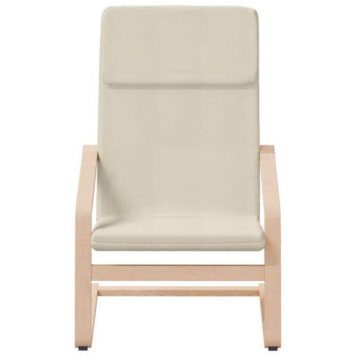 Scaun de relaxare cu taburet, crem, textil - WALTI WALTI