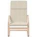 Scaun de relaxare cu taburet, crem, textil - WALTI WALTI
