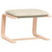 Scaun de relaxare cu taburet, crem, textil - WALTI WALTI