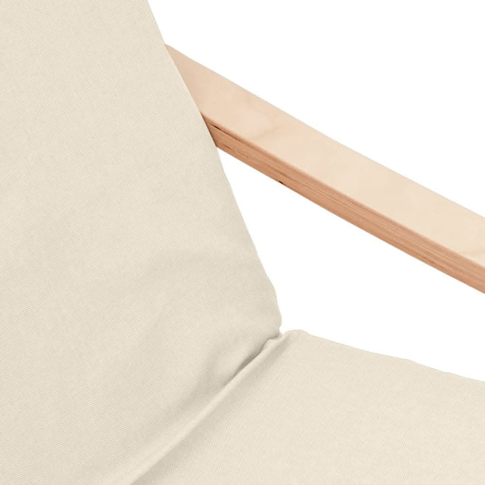 Scaun de relaxare cu taburet, crem, textil - WALTI WALTI