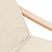 Scaun de relaxare cu taburet, crem, textil - WALTI WALTI