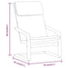 Scaun de relaxare cu taburet, crem, textil - WALTI WALTI
