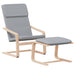 Scaun de relaxare cu taburet, gri deschis, textil - WALTI WALTI