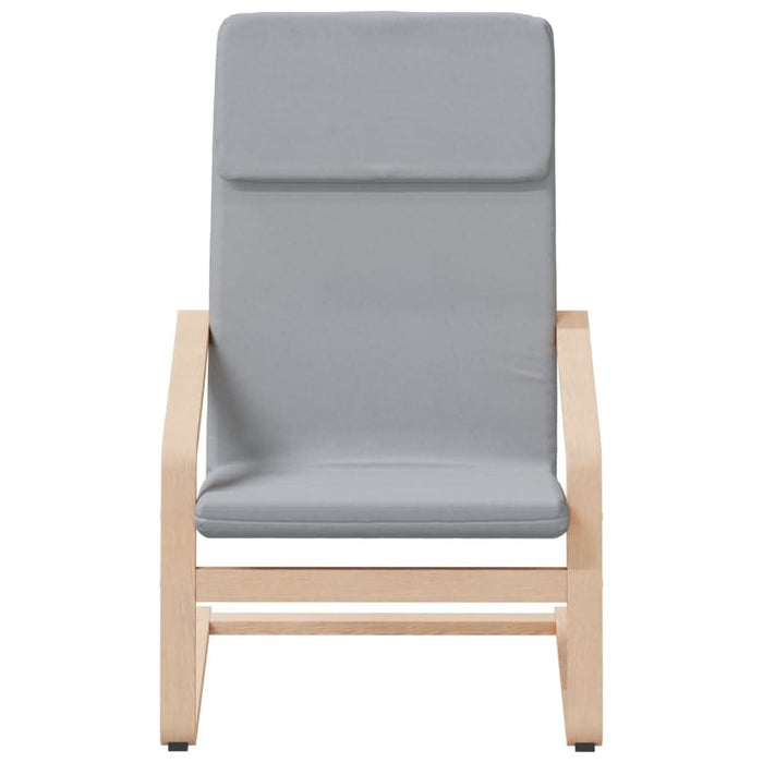 Scaun de relaxare cu taburet, gri deschis, textil - WALTI WALTI