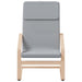 Scaun de relaxare cu taburet, gri deschis, textil - WALTI WALTI