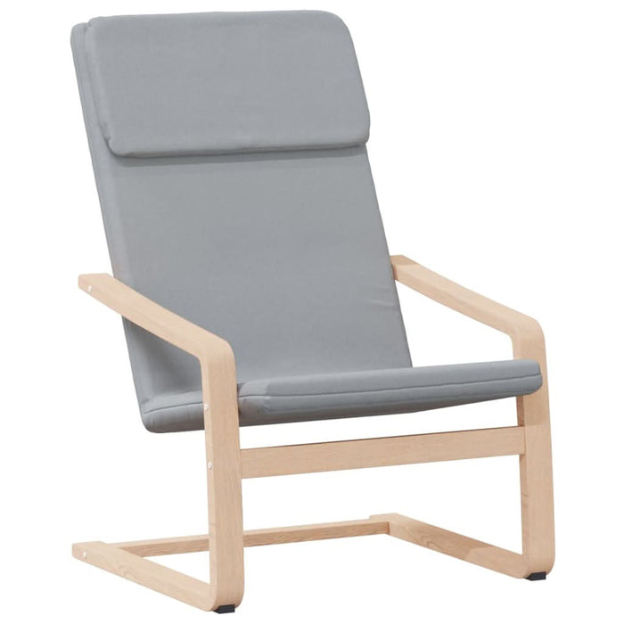 Scaun de relaxare cu taburet, gri deschis, textil - WALTI WALTI