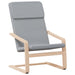 Scaun de relaxare cu taburet, gri deschis, textil - WALTI WALTI