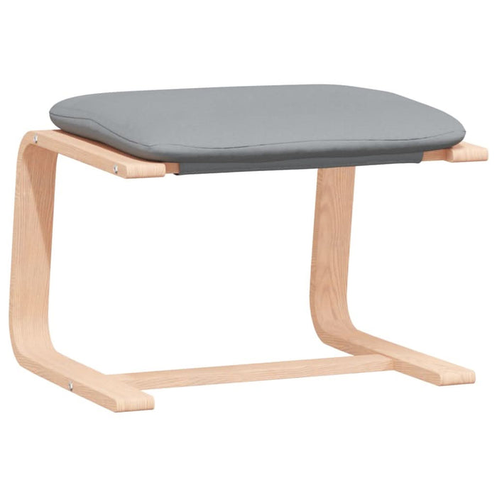 Scaun de relaxare cu taburet, gri deschis, textil - WALTI WALTI