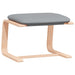 Scaun de relaxare cu taburet, gri deschis, textil - WALTI WALTI