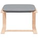 Scaun de relaxare cu taburet, gri deschis, textil - WALTI WALTI