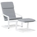 Scaun de relaxare cu taburet, gri deschis, textil - WALTI WALTI