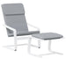 Scaun de relaxare cu taburet, gri deschis, textil - WALTI WALTI