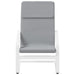 Scaun de relaxare cu taburet, gri deschis, textil - WALTI WALTI