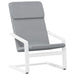 Scaun de relaxare cu taburet, gri deschis, textil - WALTI WALTI