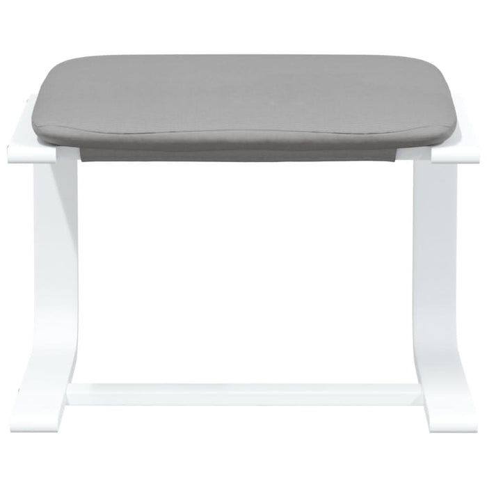 Scaun de relaxare cu taburet, gri deschis, textil - WALTI WALTI