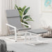 Scaun de relaxare cu taburet, gri deschis, textil - WALTI WALTI