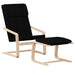 Scaun de relaxare cu taburet, negru, textil - WALTI WALTI