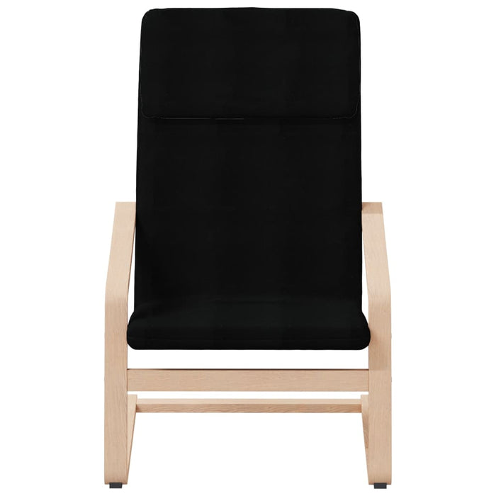 Scaun de relaxare cu taburet, negru, textil - WALTI WALTI