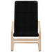 Scaun de relaxare cu taburet, negru, textil - WALTI WALTI