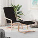Scaun de relaxare cu taburet, negru, textil - WALTI WALTI