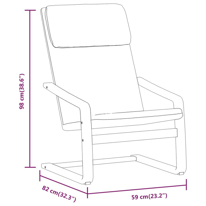 Scaun de relaxare cu taburet, maro închis, material textil - WALTI WALTI