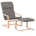 Scaun de relaxare cu taburet, gri taupe, textil - WALTI WALTI