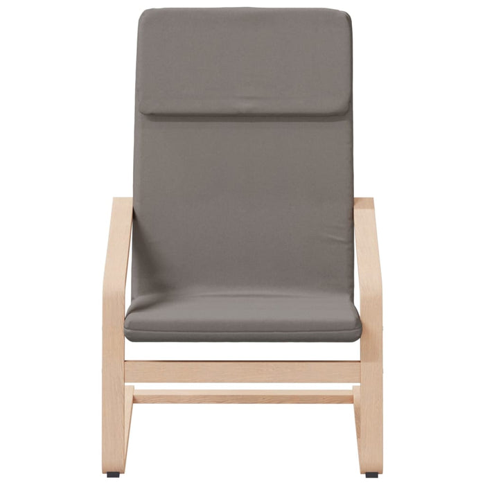 Scaun de relaxare cu taburet, gri taupe, textil - WALTI WALTI