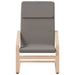 Scaun de relaxare cu taburet, gri taupe, textil - WALTI WALTI