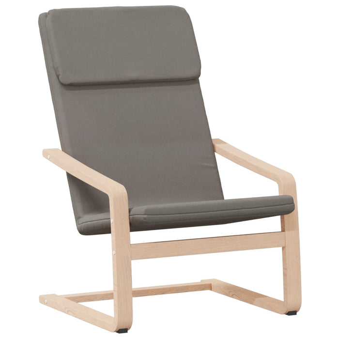 Scaun de relaxare cu taburet, gri taupe, textil - WALTI WALTI