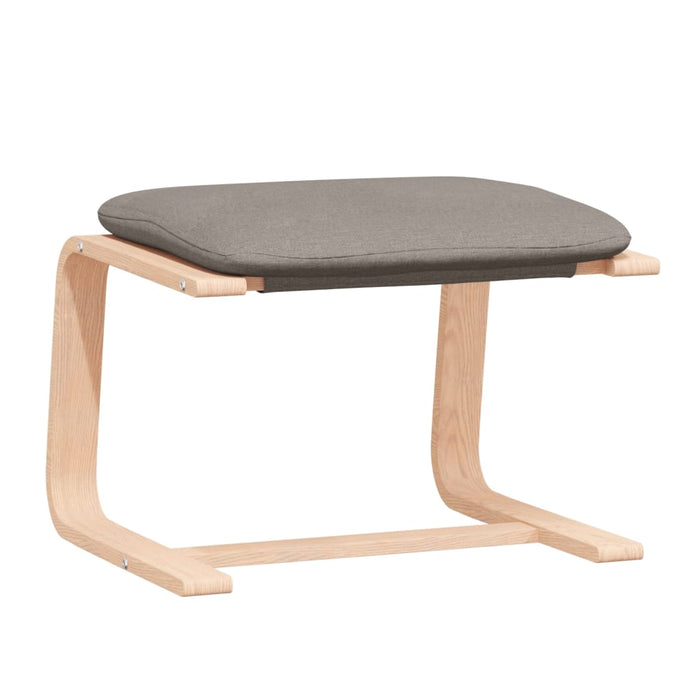 Scaun de relaxare cu taburet, gri taupe, textil - WALTI WALTI