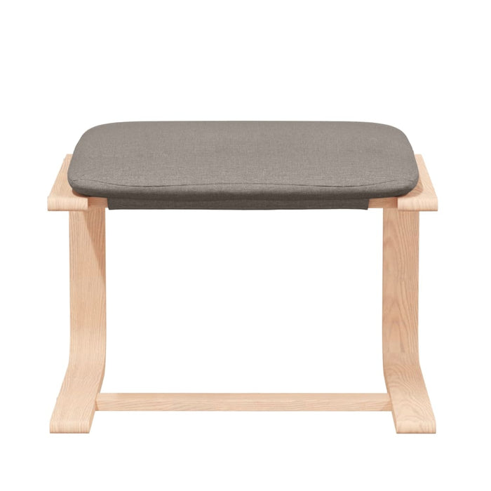 Scaun de relaxare cu taburet, gri taupe, textil - WALTI WALTI