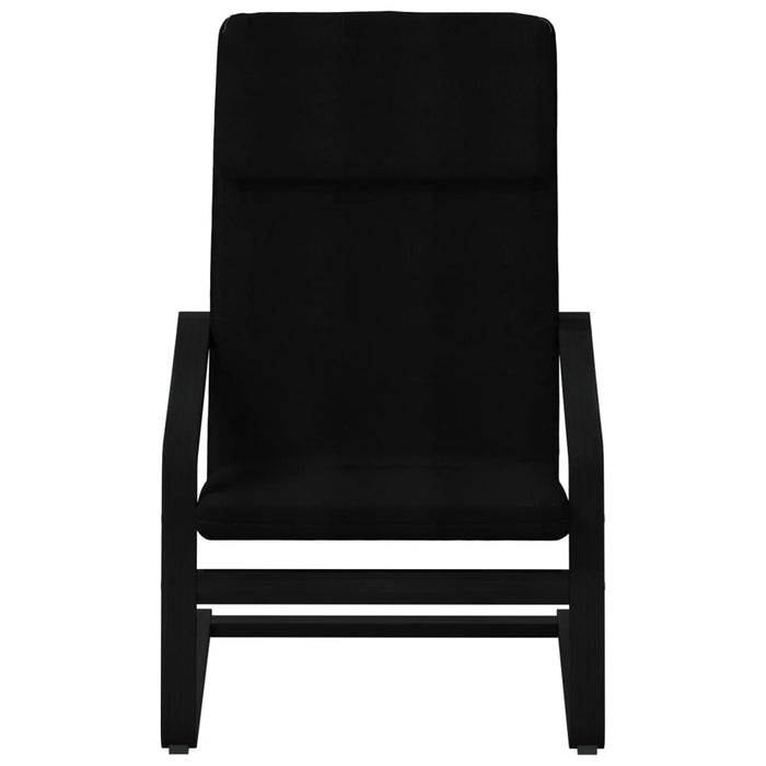 Scaun de relaxare cu taburet, negru, textil - WALTI WALTI