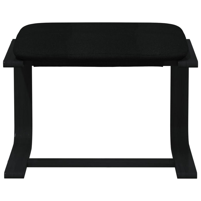 Scaun de relaxare cu taburet, negru, textil - WALTI WALTI