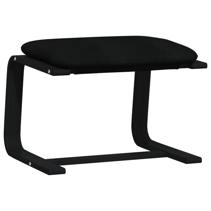Scaun de relaxare cu taburet, negru, textil - WALTI WALTI
