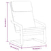 Scaun de relaxare cu taburet, negru, textil - WALTI WALTI