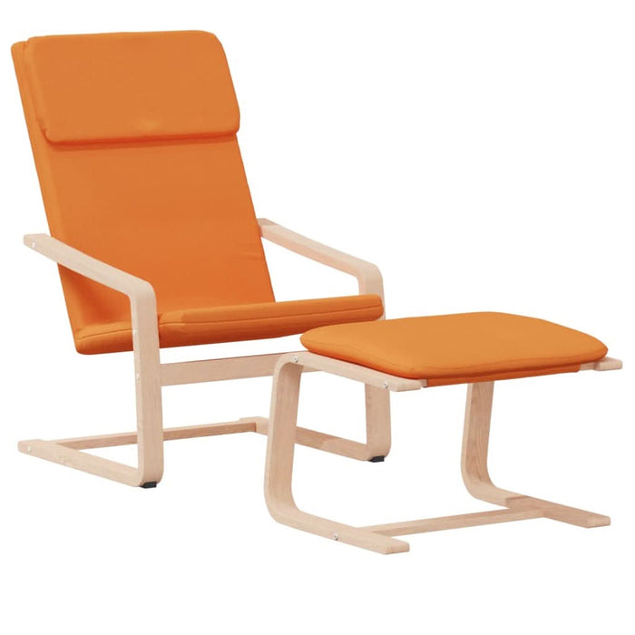 Scaun de relaxare cu taburet, galben închis, material textil - WALTI WALTI